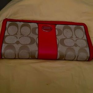 Coach zip around wallet